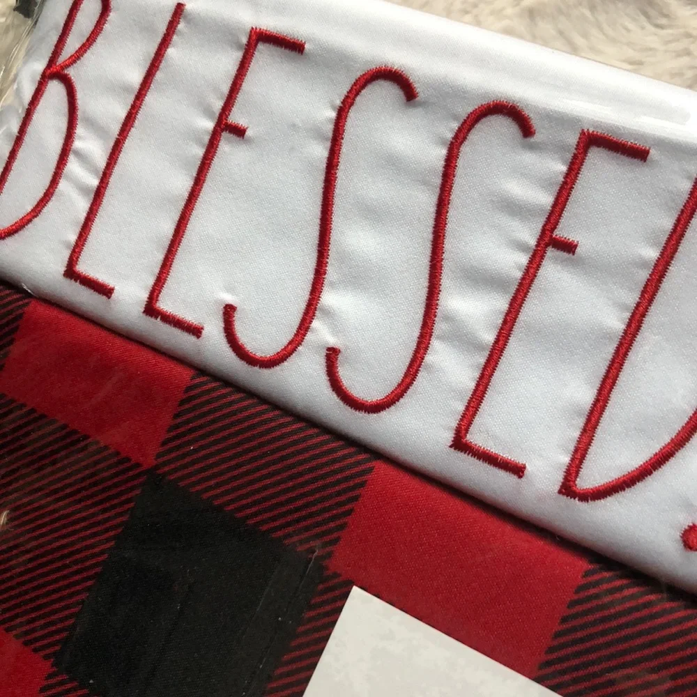 Rae Dunn BLESSED Queen Sheet Set